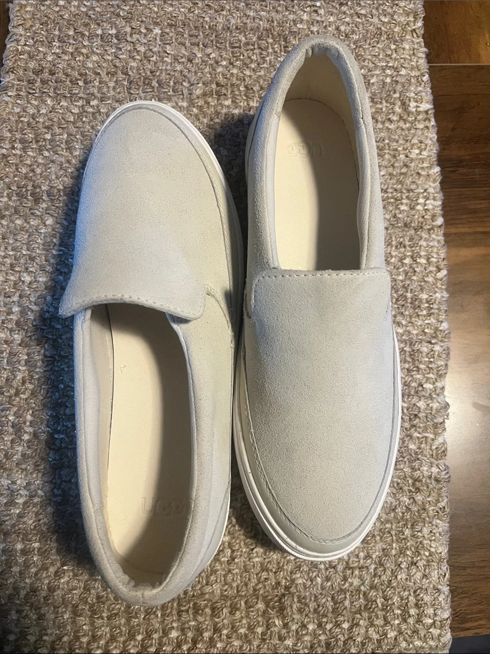 UGG Womens Slip-On Shoes in Light Beige Suede